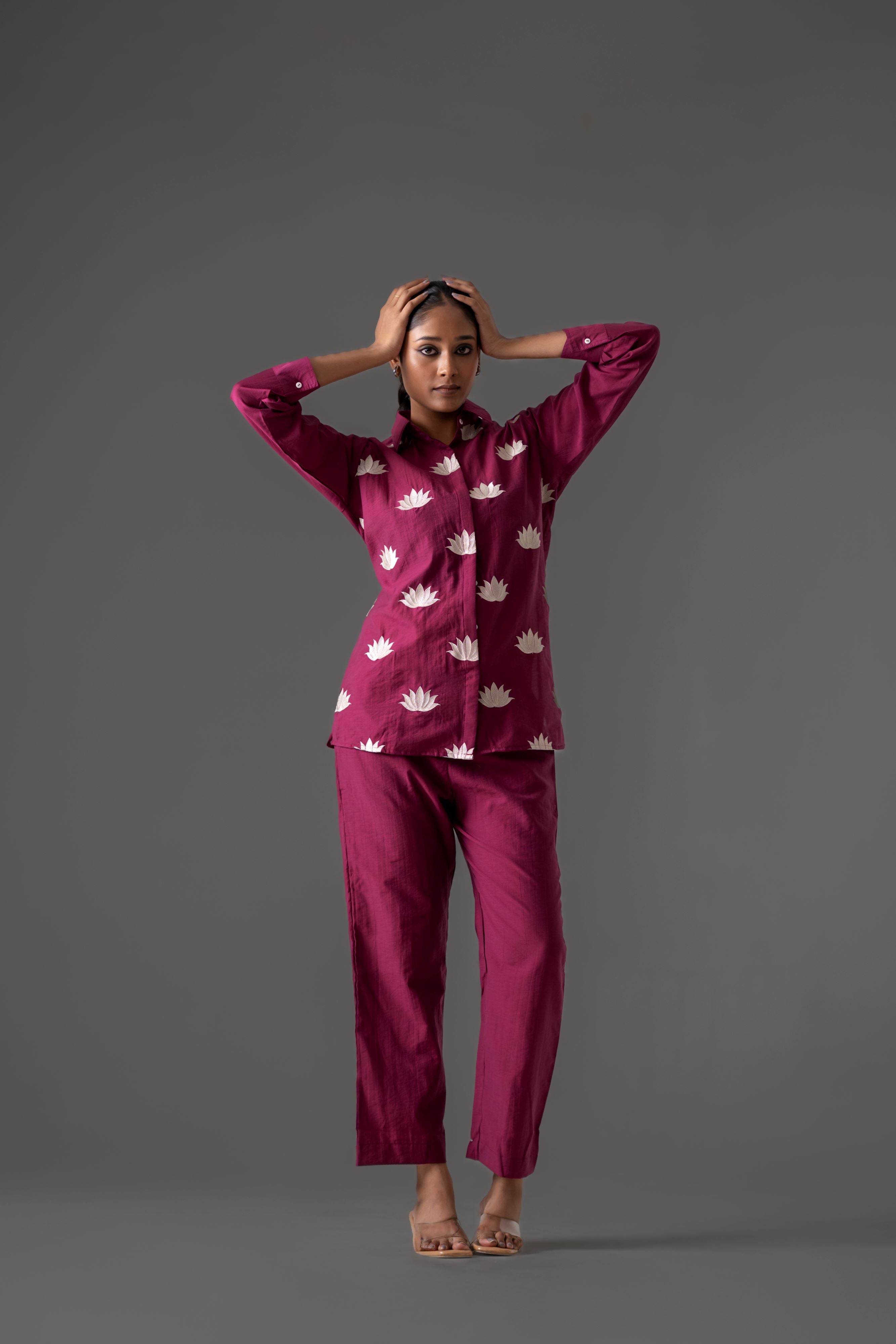 Rouge Pink Cotton Flex Co-Ord Set