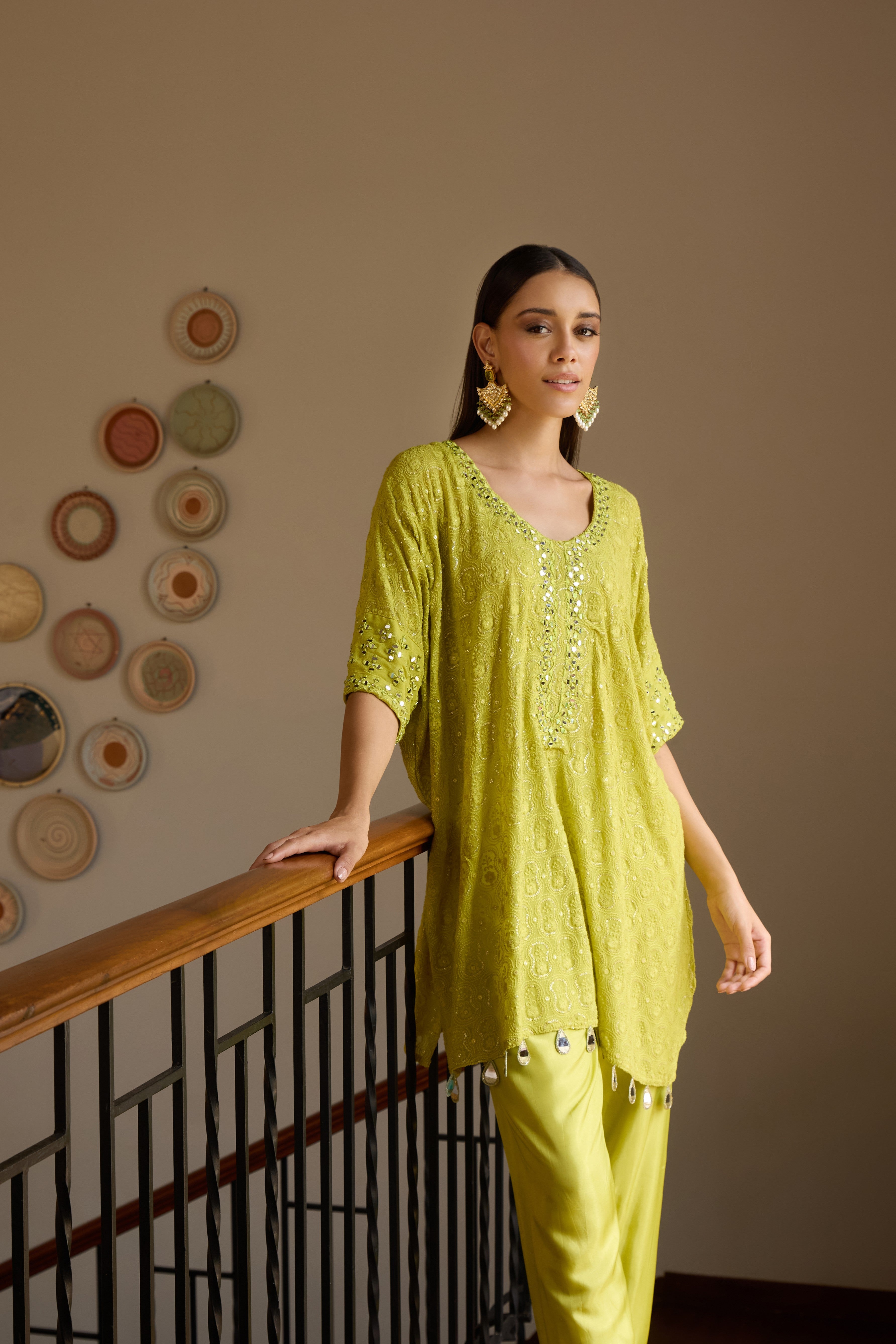 Green Chic Kaftan Set