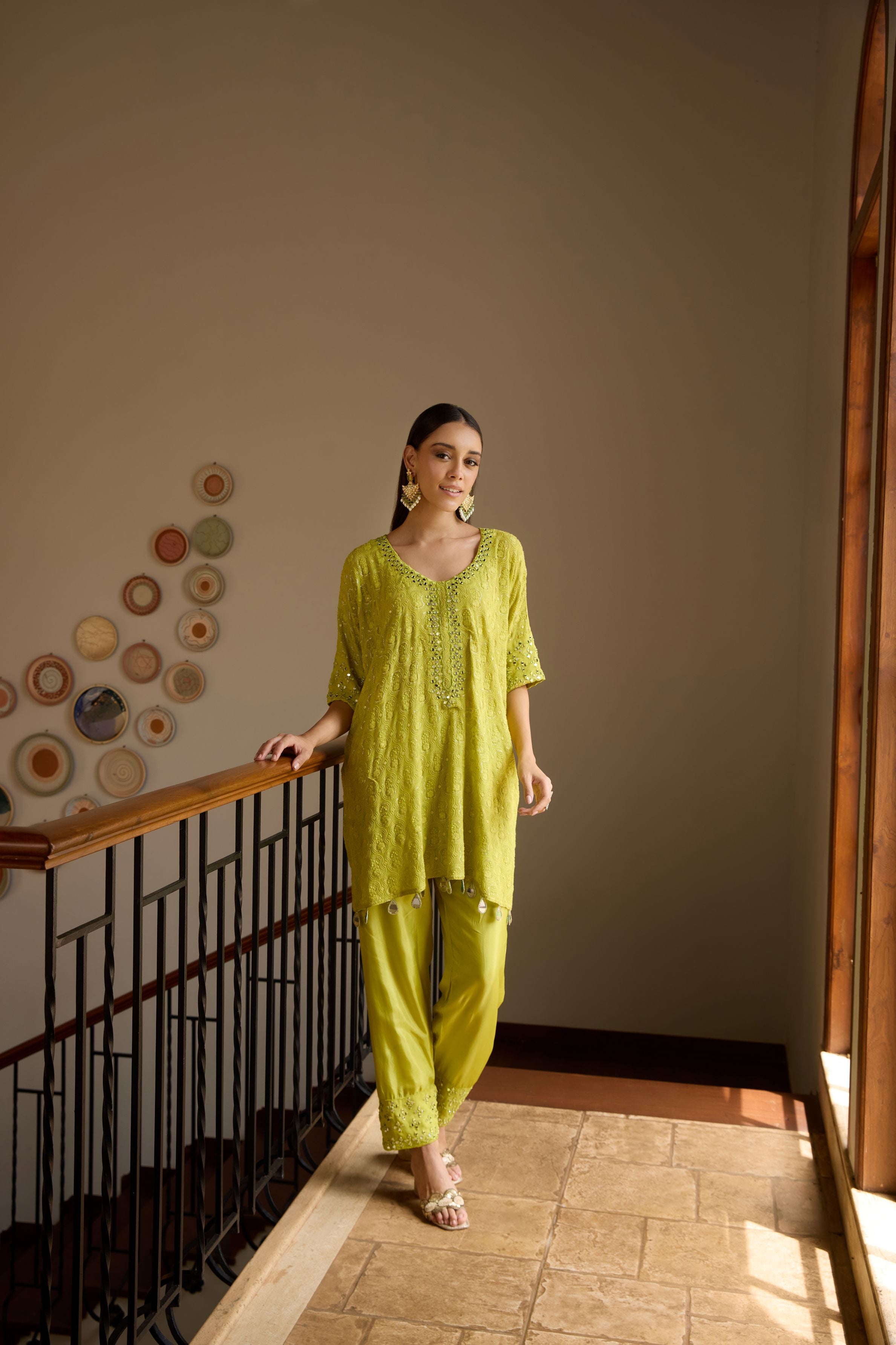 Green Chic Kaftan Set