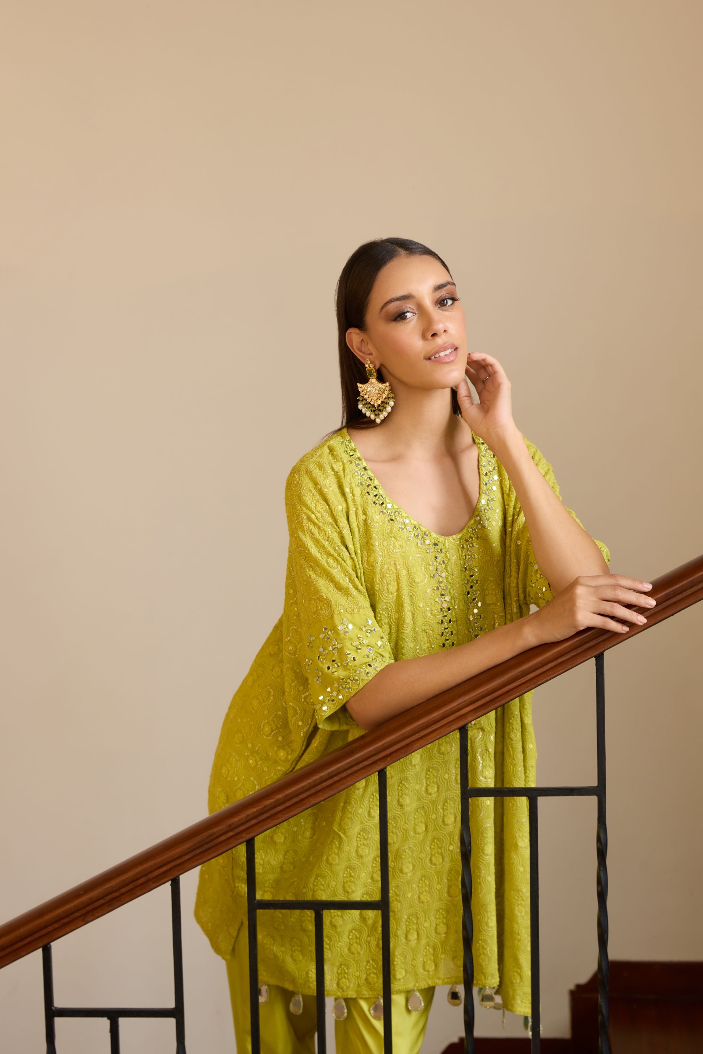 Green Chic Kaftan Set