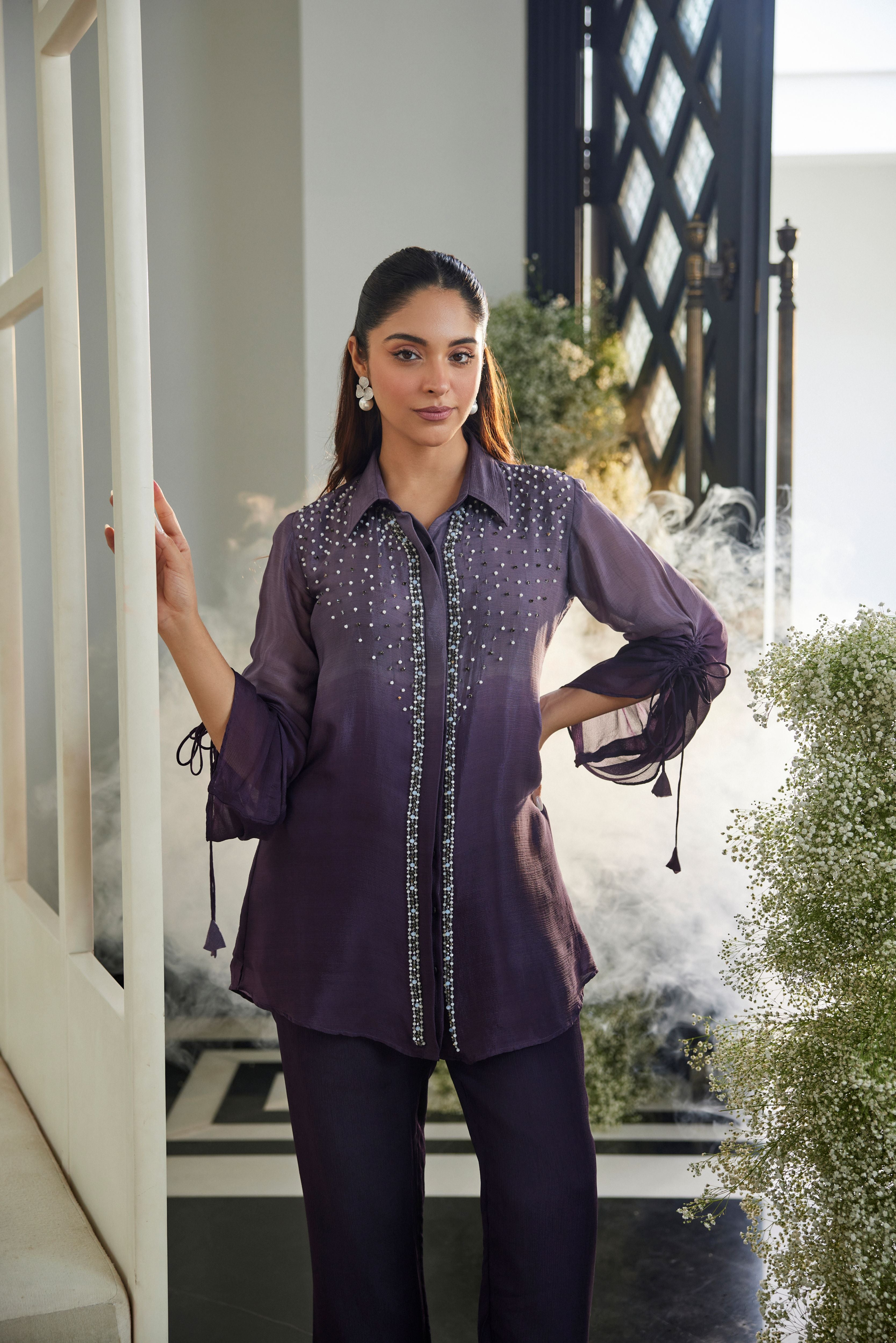 Midnight Plum Ombre Co-Ord Set
