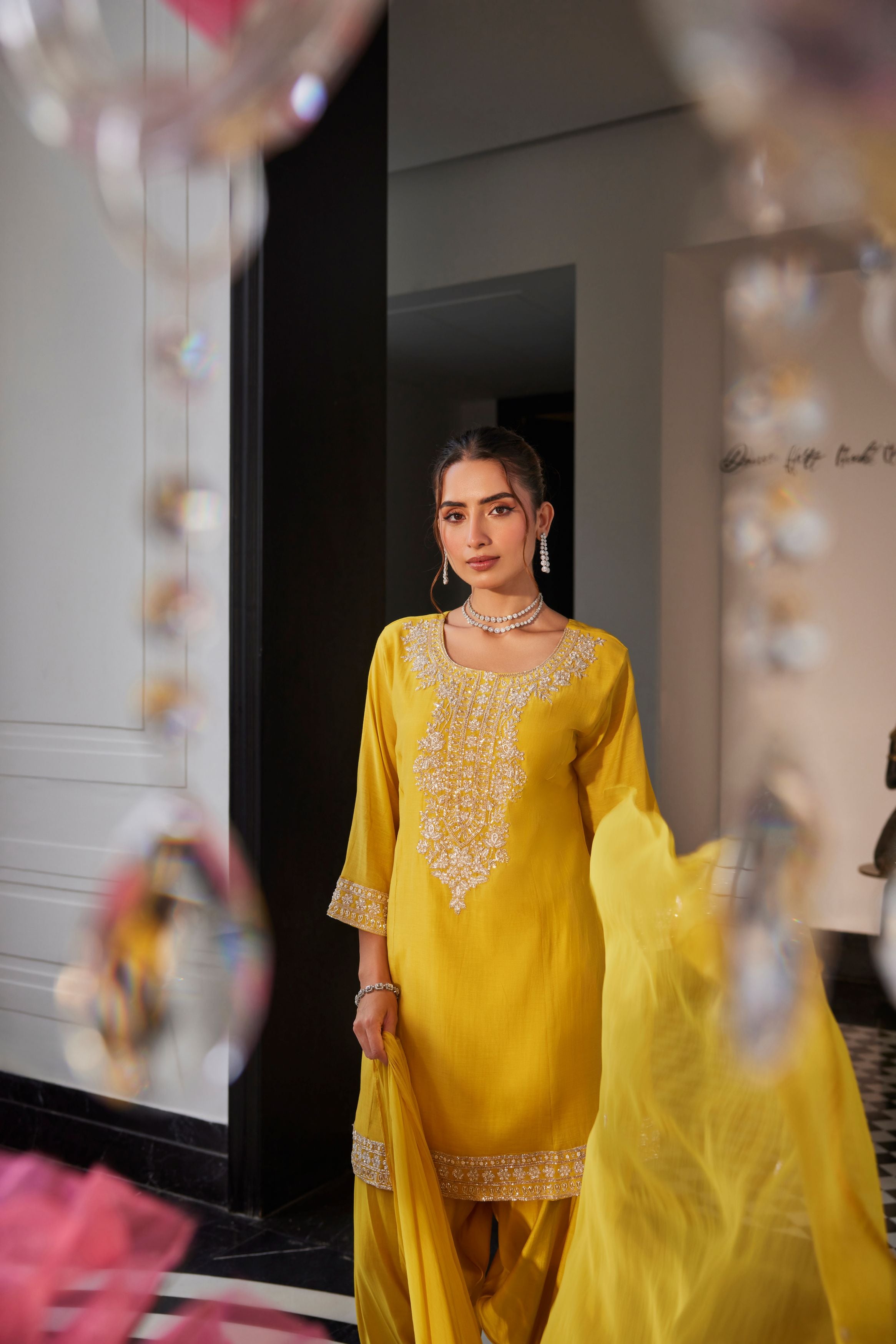 Sunglow Yellow Charm-Suit Set