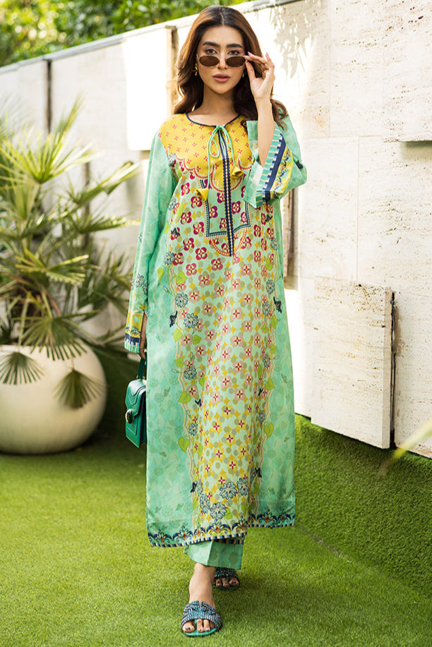 Light Sea Green Natural Crepe Kurta & Palazzo Set