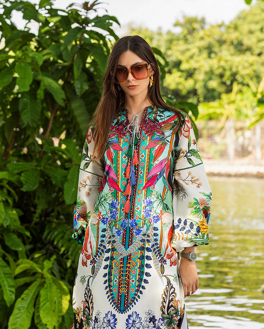 Exotic Mint Natural Crepe Kurta & Palazzo Set