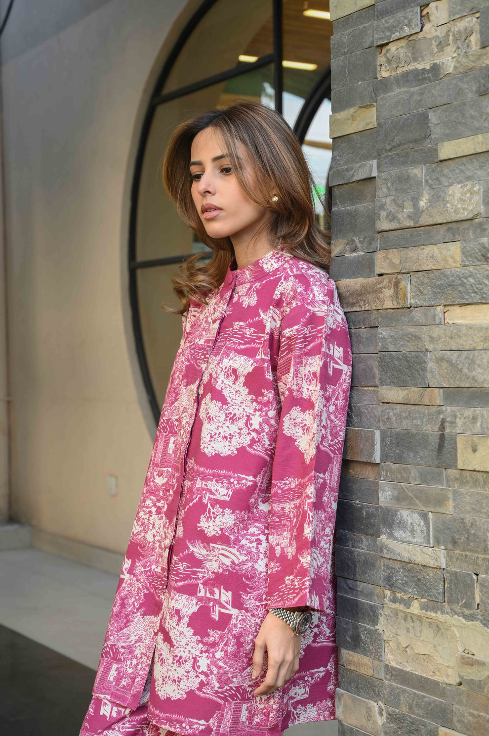 Mahogany Pink Premium Linen Co-Ord Set