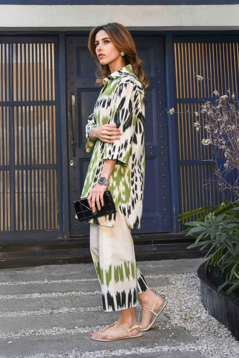 Green Fusion Premium Linen Co-Ord Set