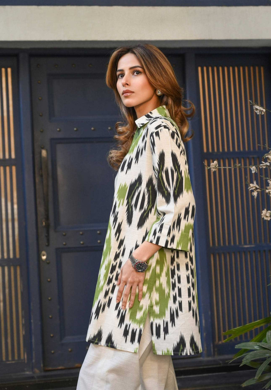 Green Fusion Premium Linen Co-Ord Set