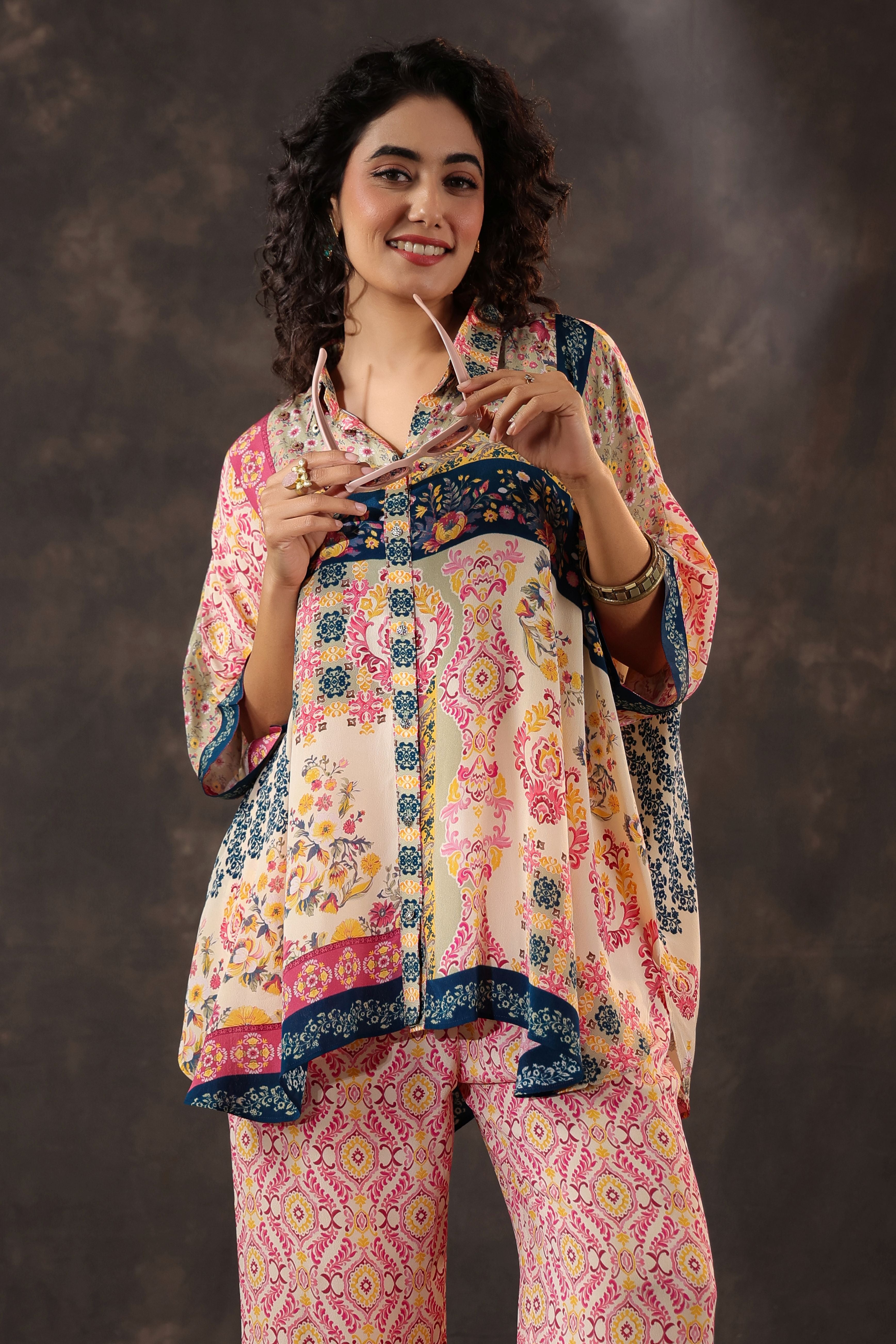 Multi Muse Printed Crepe Silk Co-Ord Set