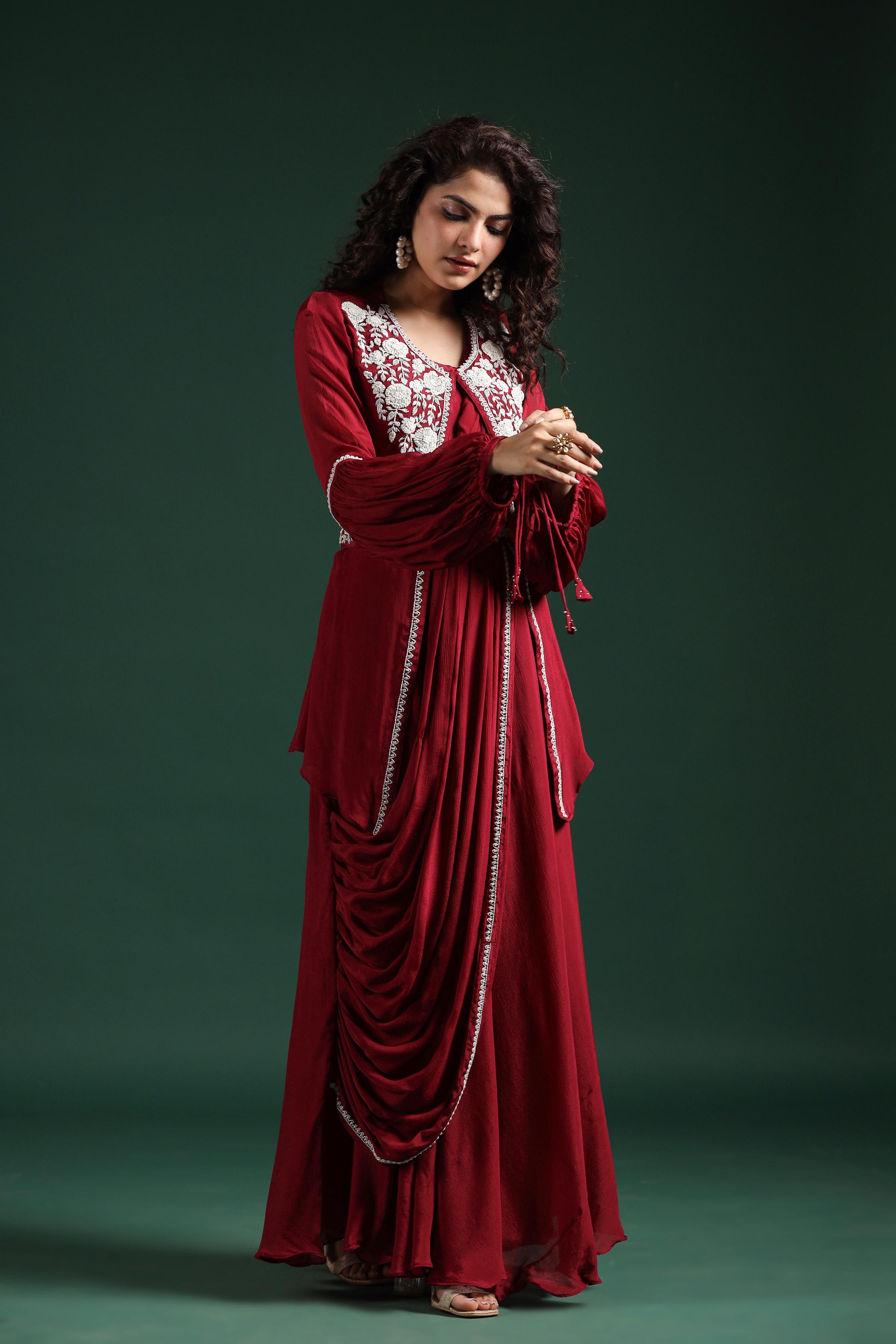 latest-pakistani-cape-style-dresses-for-formal-wear-2 - StylesGap.com