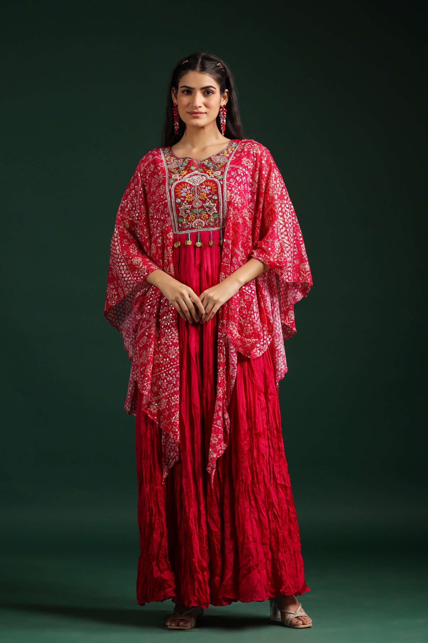 Rani Pink Premium Georgette Silk Gown