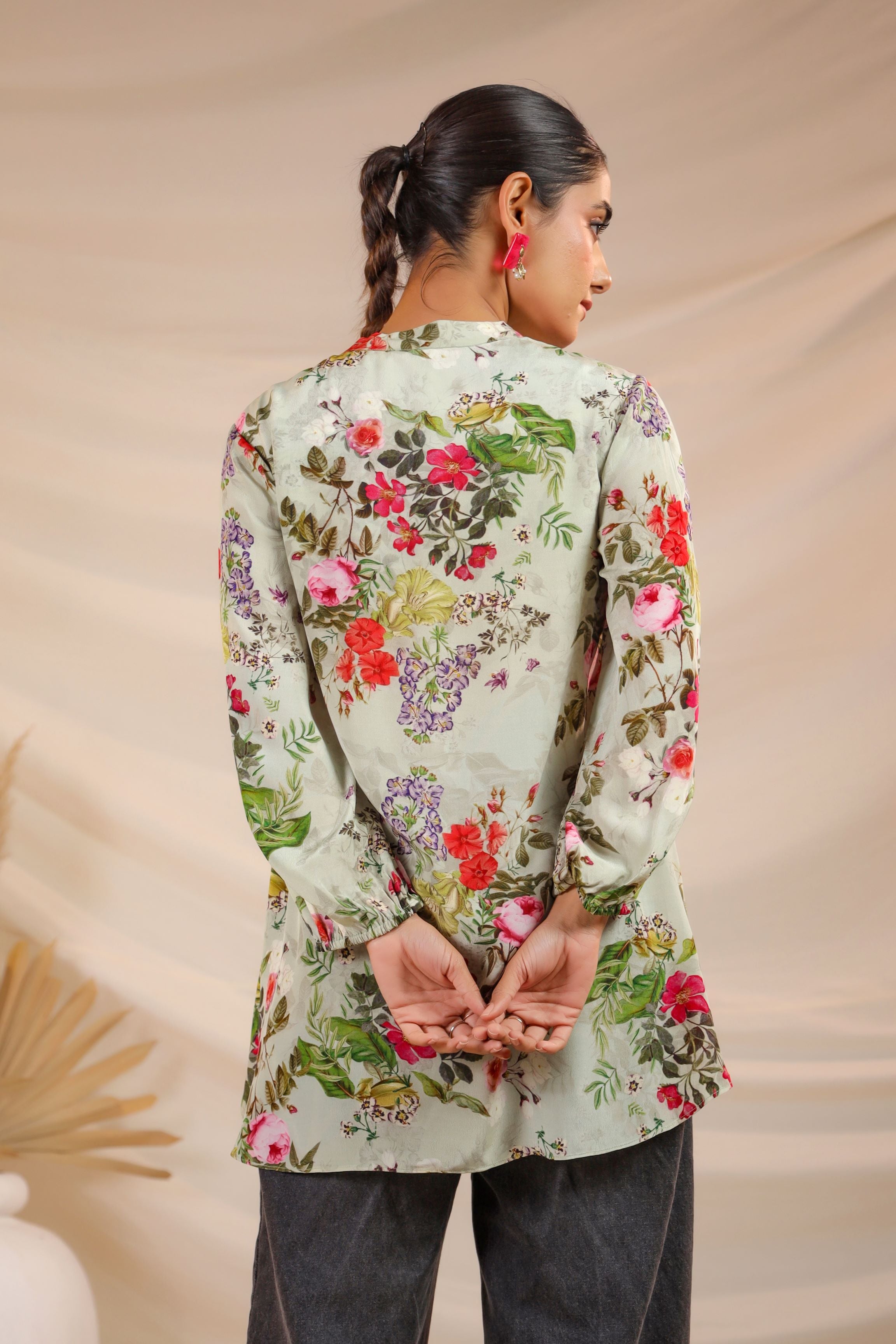 Floral Boutique Printed Crepe Silk Shirt