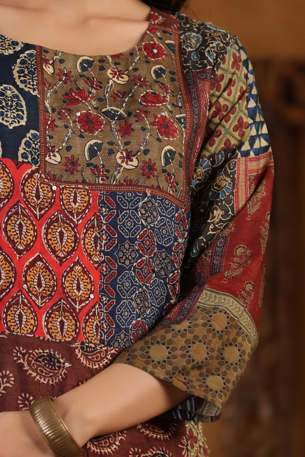 Multicolor Printed Premium Silk Kurta Set