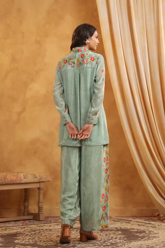 Sage Green Printed Co-Ord Set