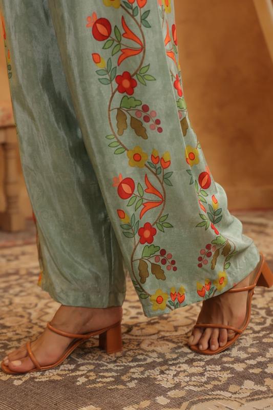 Sage Green Printed Co-Ord Set