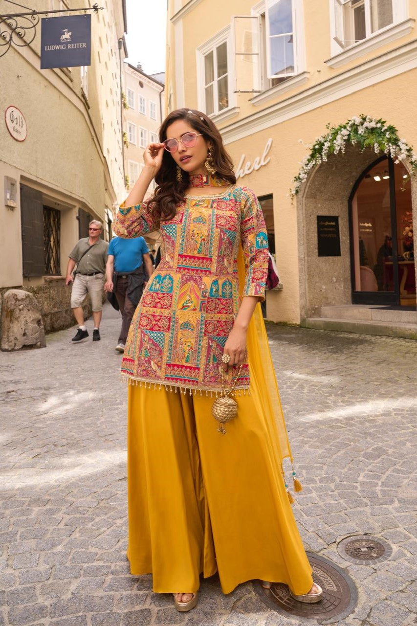 Royal Mustard Palazzo Set