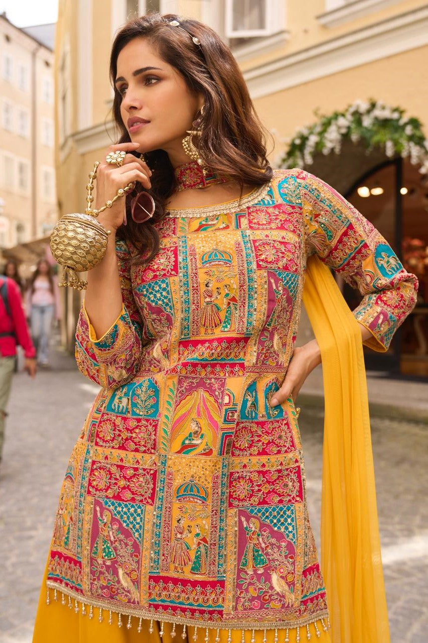 Royal Mustard Palazzo Set