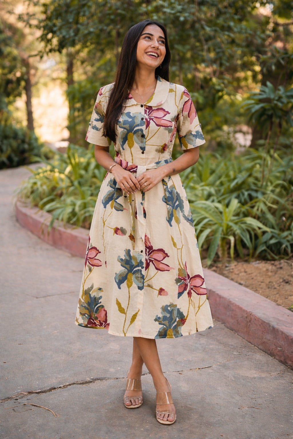 Lily Flex Printed Cotton Dress