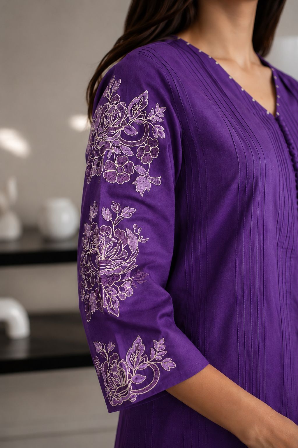 Amethyst Sienna Printed Cotton Pant Set