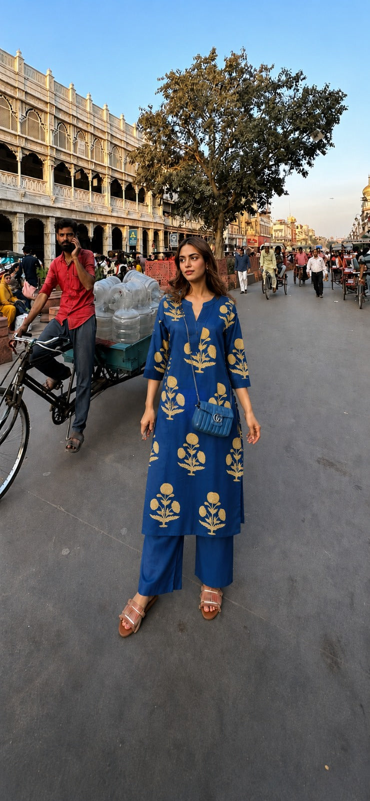 Royal Buta Cotton Printed Palazzo Set