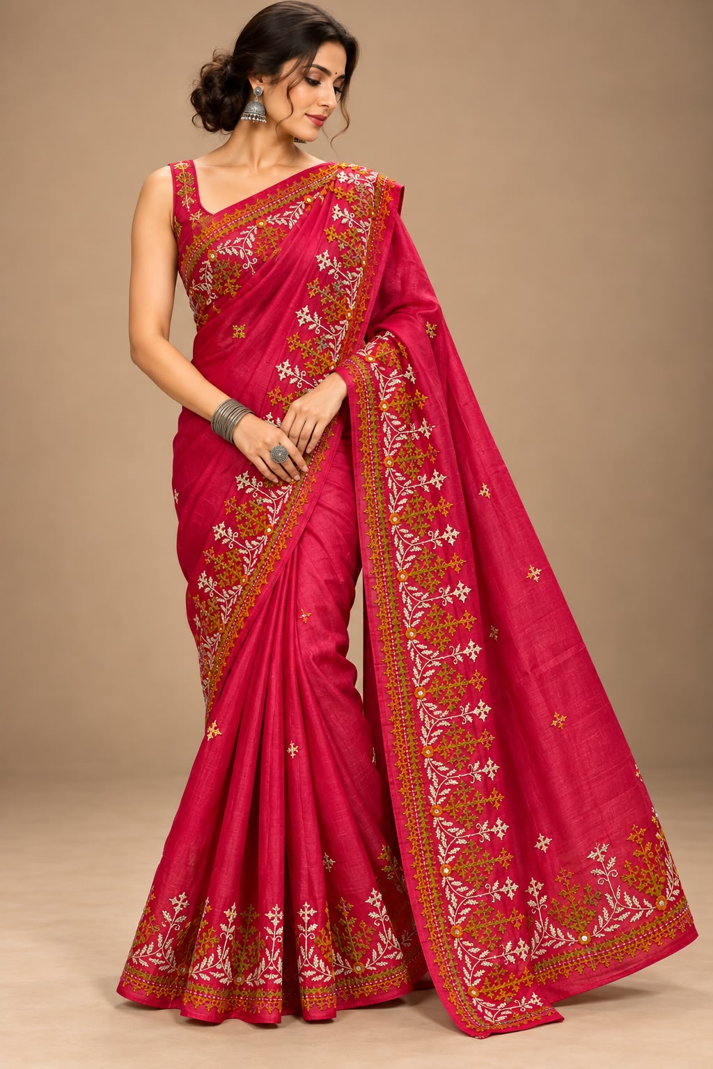 Rich Rani Pink Heritage Tussar Silk Saree