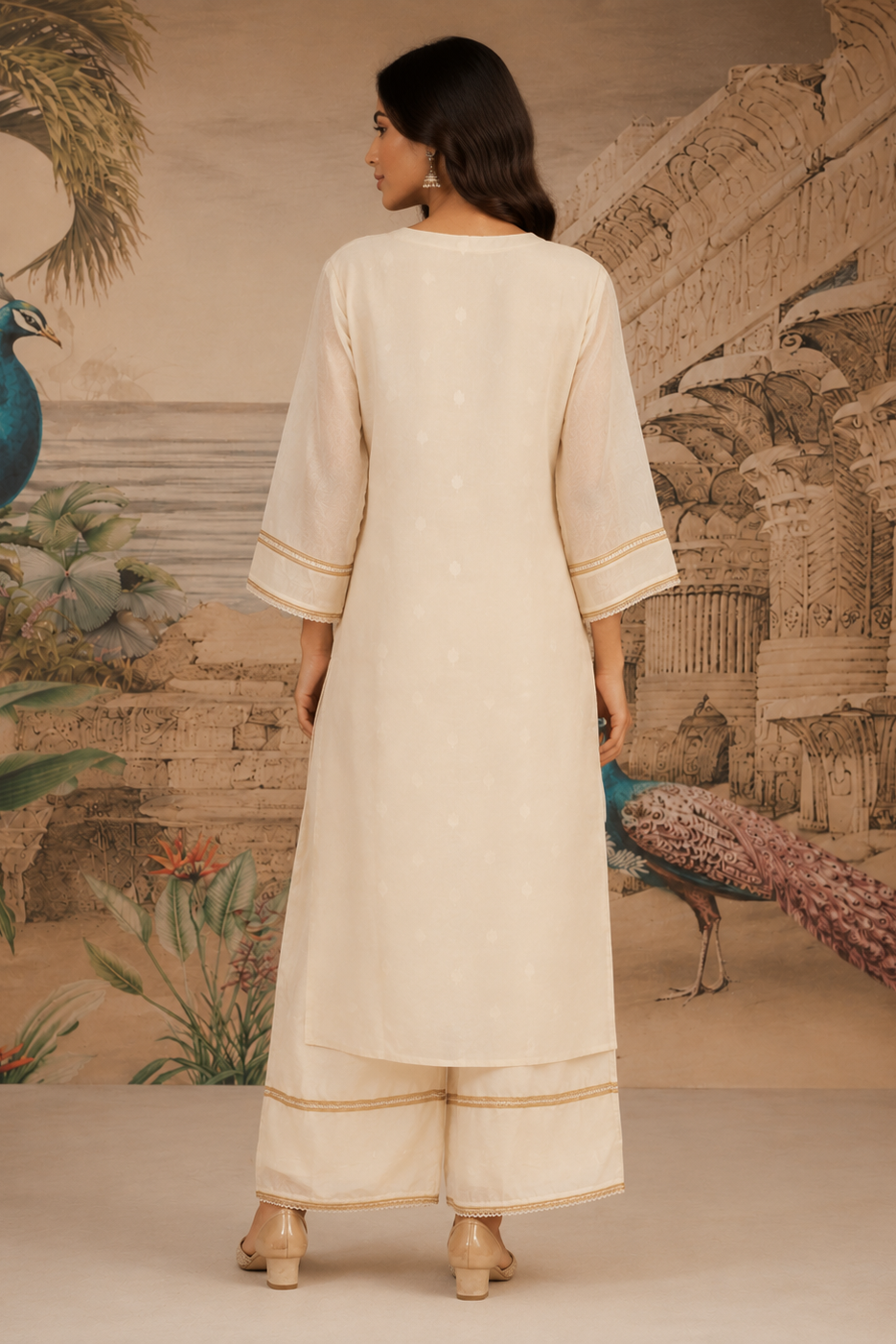 Milk Ivory Patchwork Cotton Co-Ord Set